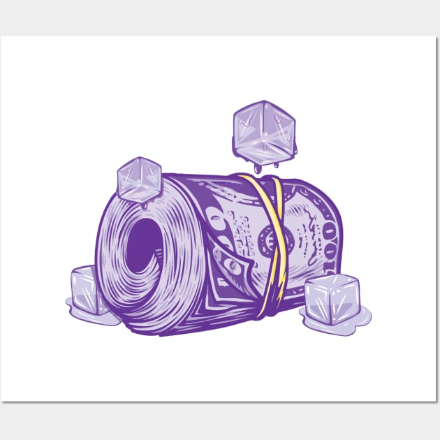 Lean spilled on the money stack Wall Art by deludedclothing